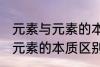 元素与元素的本质区别是什么 元素与元素的本质区别