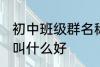 初中班级群名称大全 初中班级群名称叫什么好