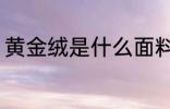 黄金绒是什么面料 黄金绒是什么材料