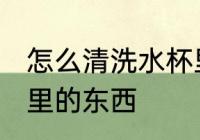 怎么清洗水杯里的东西 如何清洗水杯里的东西