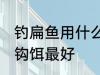钓扁鱼用什么钩饵最好 钓扁鱼用哪种钩饵最好