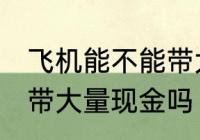 飞机能不能带大额现金 国内乘飞机可带大量现金吗