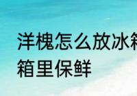 洋槐怎么放冰箱里保鲜 洋槐如何放冰箱里保鲜