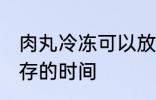 肉丸冷冻可以放多久 肉丸冷冻冷冻保存的时间