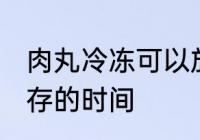 肉丸冷冻可以放多久 肉丸冷冻冷冻保存的时间