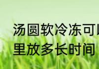 汤圆软冷冻可以放多久 汤圆能在冰箱里放多长时间
